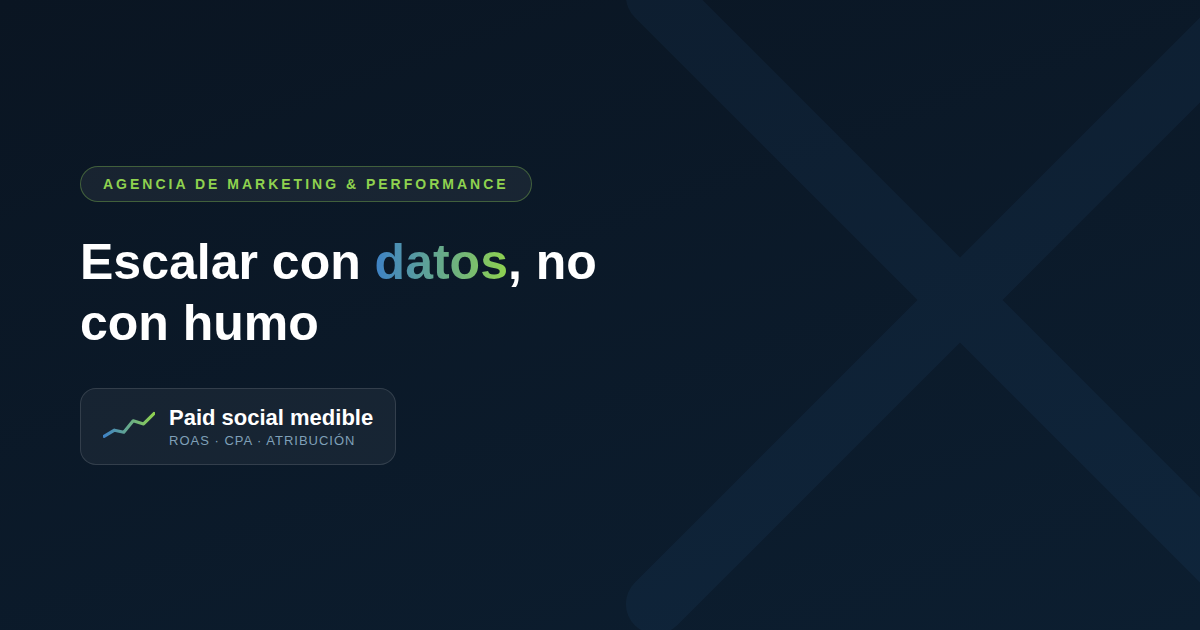 Imagen de la campaña Escalar con datos, no con humo